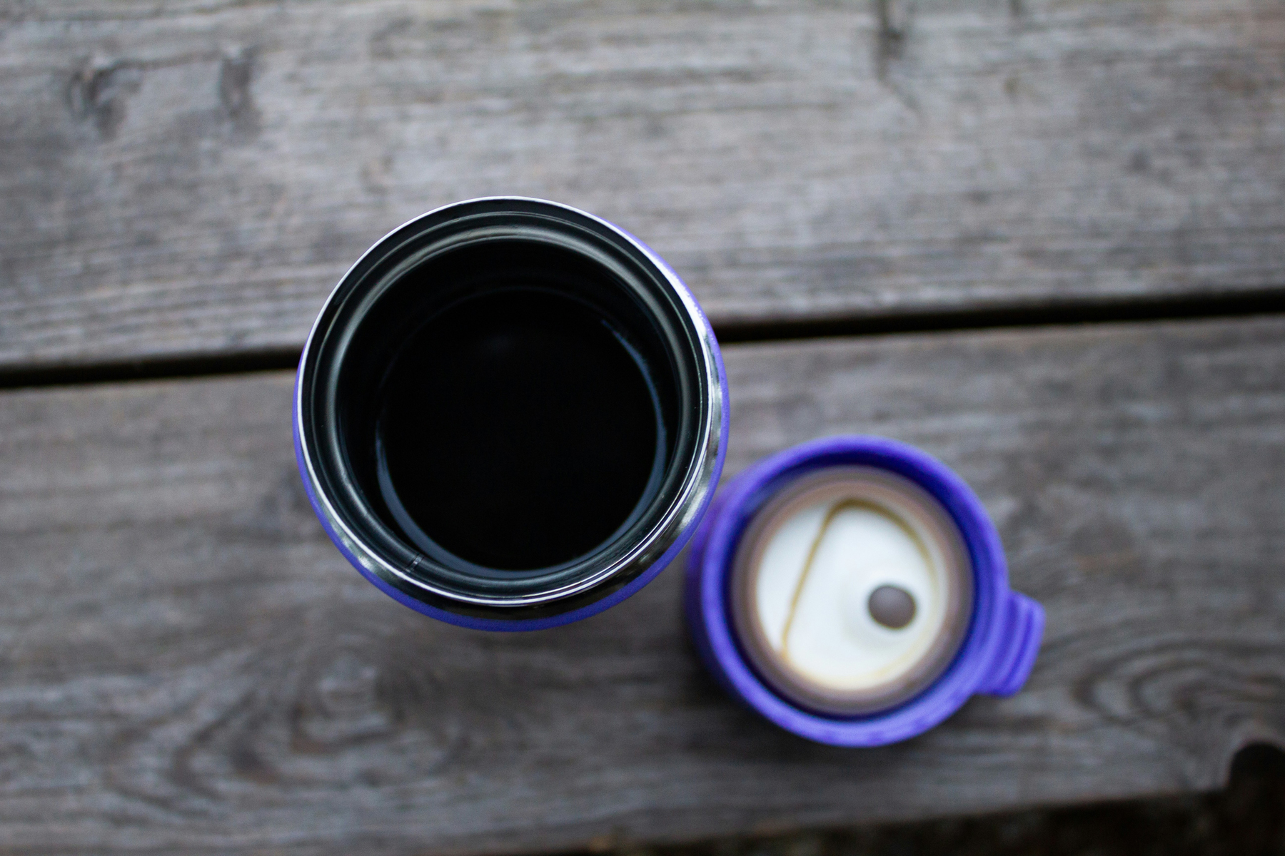 Thermoskanne wird von innen gereinigt